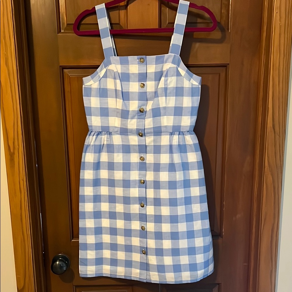 J. Crew, Blue and White Checkered Sundress, size 2